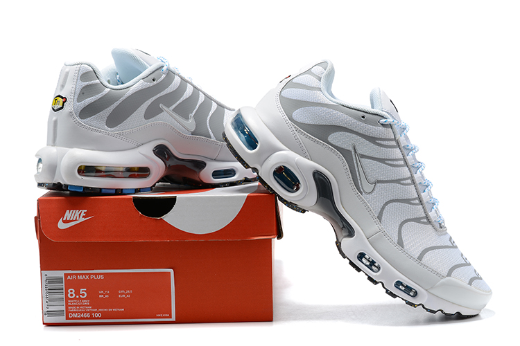 2021 Nike Air Max Plus Grey Silver Running Shoes - Click Image to Close